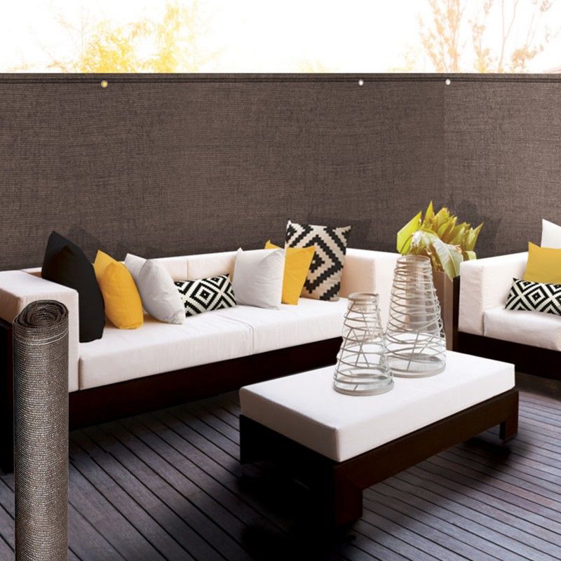Brise vue renforcé 1,8 x 10m taupe 220 gr/m² luxe pro - IDMARKET