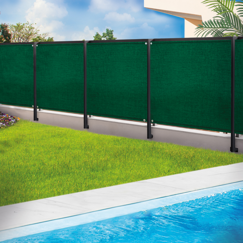 Brise vue renforcé 1,80 x 10 m vert 220 gr/m² luxe pro