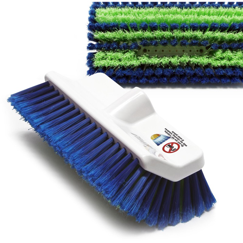 Brosse de nettoyage solaire souple Fibres PP Bleu-vert panneau solaire - WILTEC Brosse de nettoyage solaire souple Fibres PP Bleu-vert panneau solaire - WILTEC