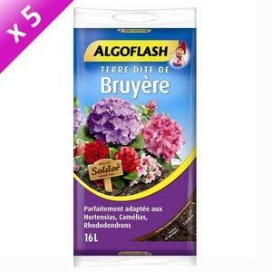 ALGOFLASH Lot de 5 sacs de Terre dite de bruy?re - 16 L