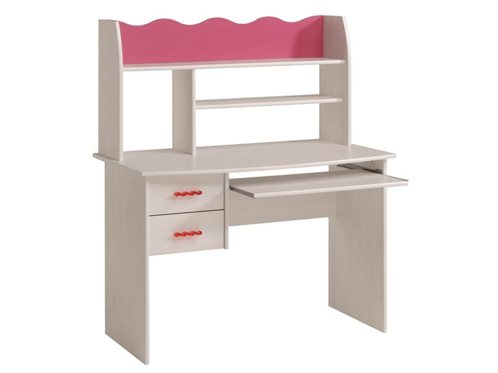 Bureau Doll - En panneaux de particules - 2 étagères, 2 tiroirs et 1 niche