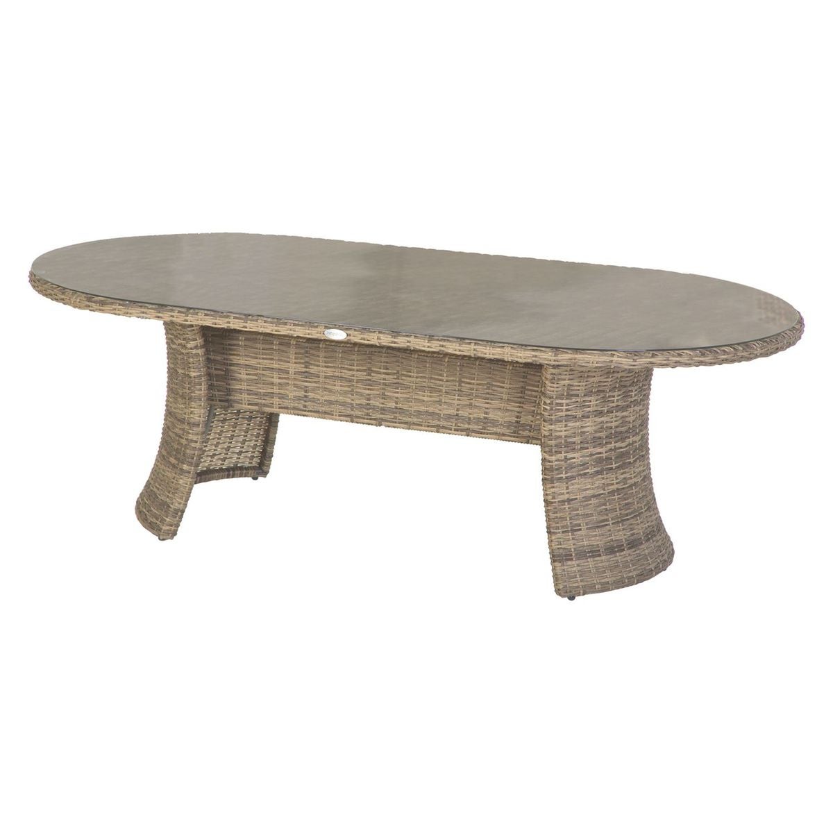 Table De Jardin Ovale Résine Tressée Moorea - 8 Personnes