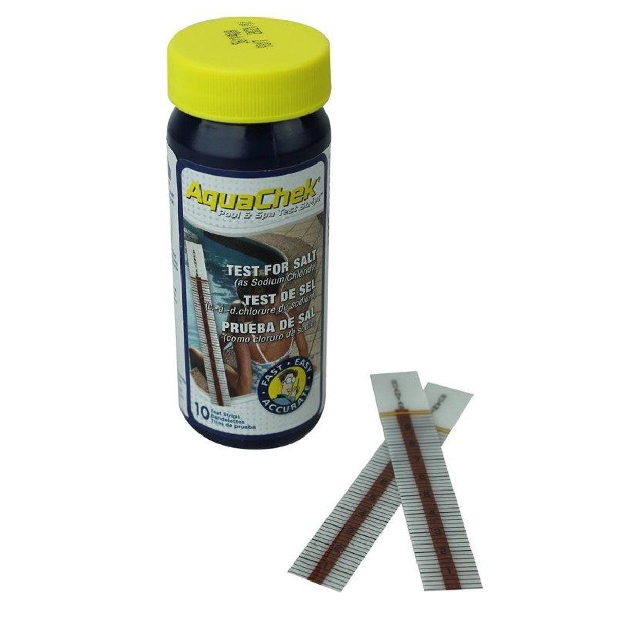 Lot de 2 x 10 bandelettes d'analyse sel pour piscine ou spa