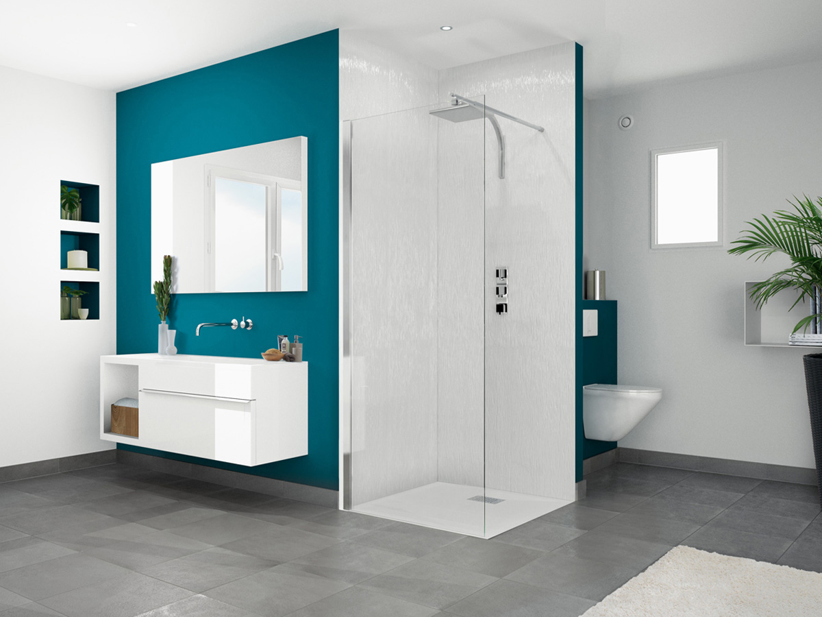Cabine de douche Smart Solo - 119 x 119 x 197.5 cm - Profilé chromé
