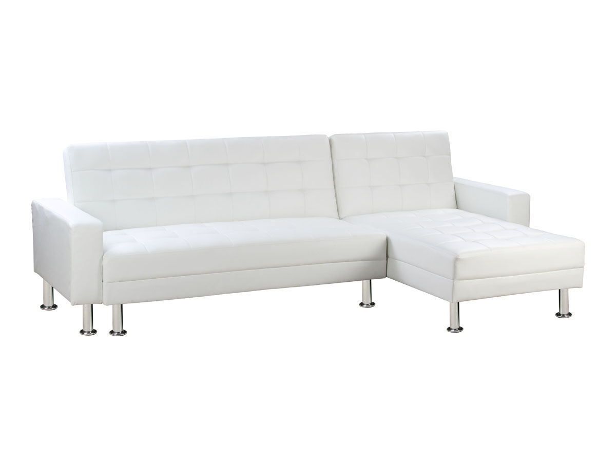 Canapé d'angle convertible Theo - 4 places - Blanc