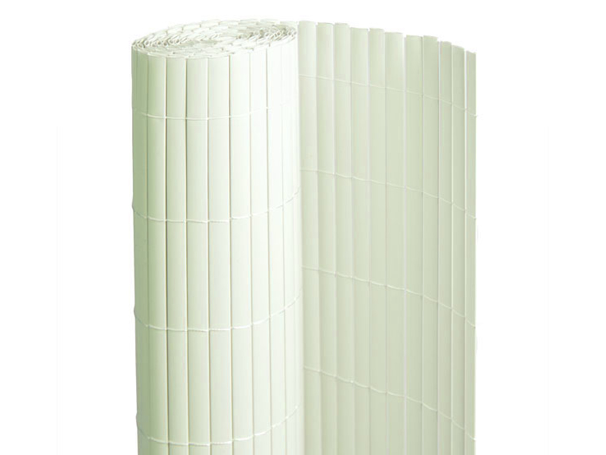 Canisse PVC double face Blanc 18 m - 6 rouleaux de 3 x 1 m - Jardideco