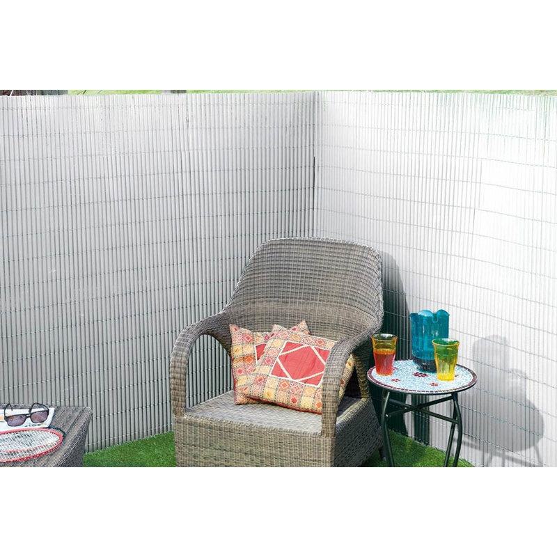 Canisse en PVC blanc simple face avec fixations H1xL3m - NATURE