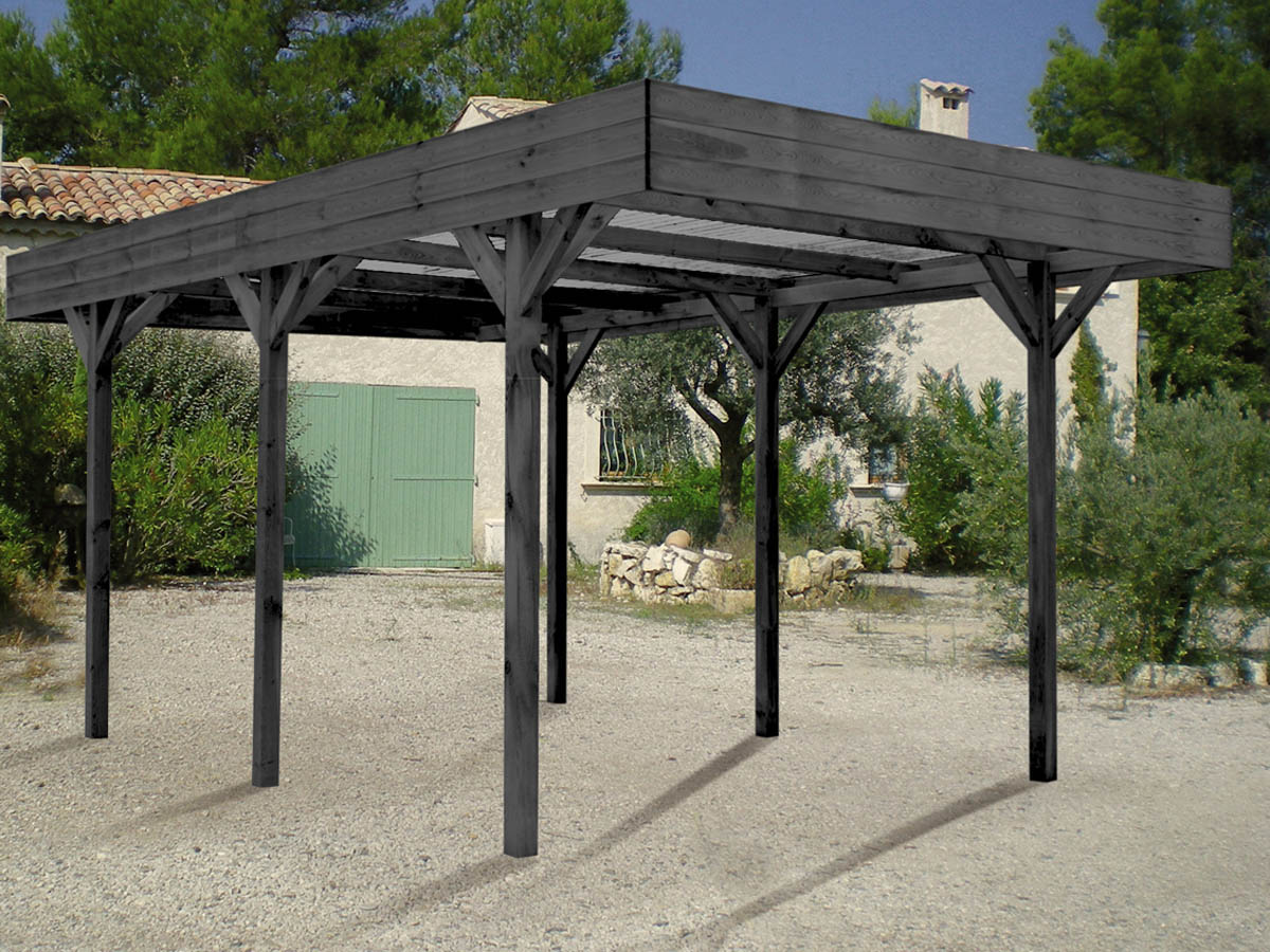 Carport voiture Louison- 15.56 m² - 3.04 x 5.12 x 2.34 m