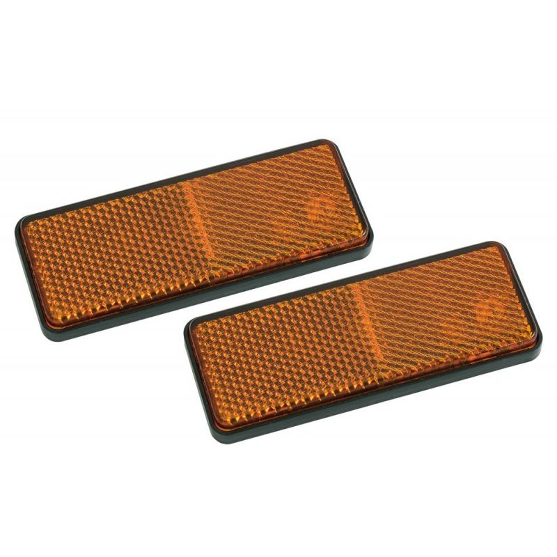 Catadioptres rectangles orange 95x38 mm X 2 - AUTOBEST