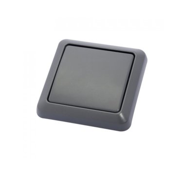 CHACON - Interrupteur mural sans fil IP44 gris - 54719