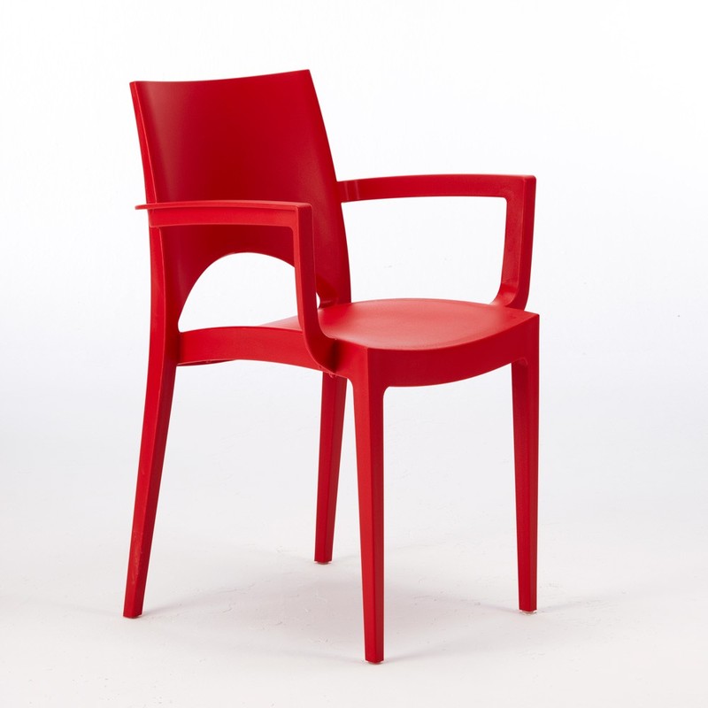 Chaise avec accoudoirs en polypropylène bar restaurant PARIS ARM Grand Soleil | Rouge Chaise avec accoudoirs en polypropylène bar restaurant PARIS ARM Grand Soleil | Rouge