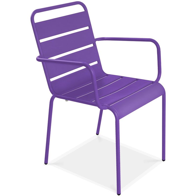 Chaise de jardin en métal Violet - OVIALA