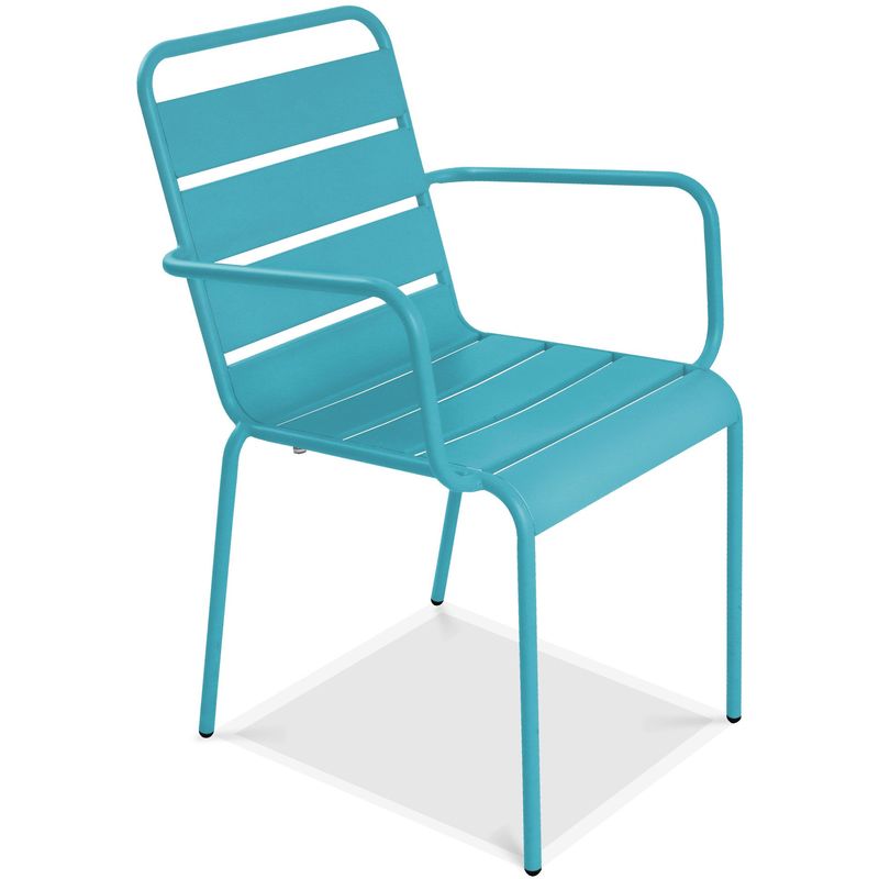 Chaise de jardin en métal Bleu clair - OVIALA