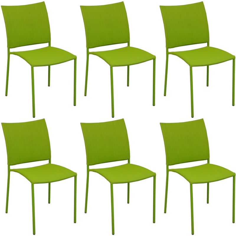 Chaise de jardin design Bonbon (Lot de 6) - Mousse - PROLOISIRS