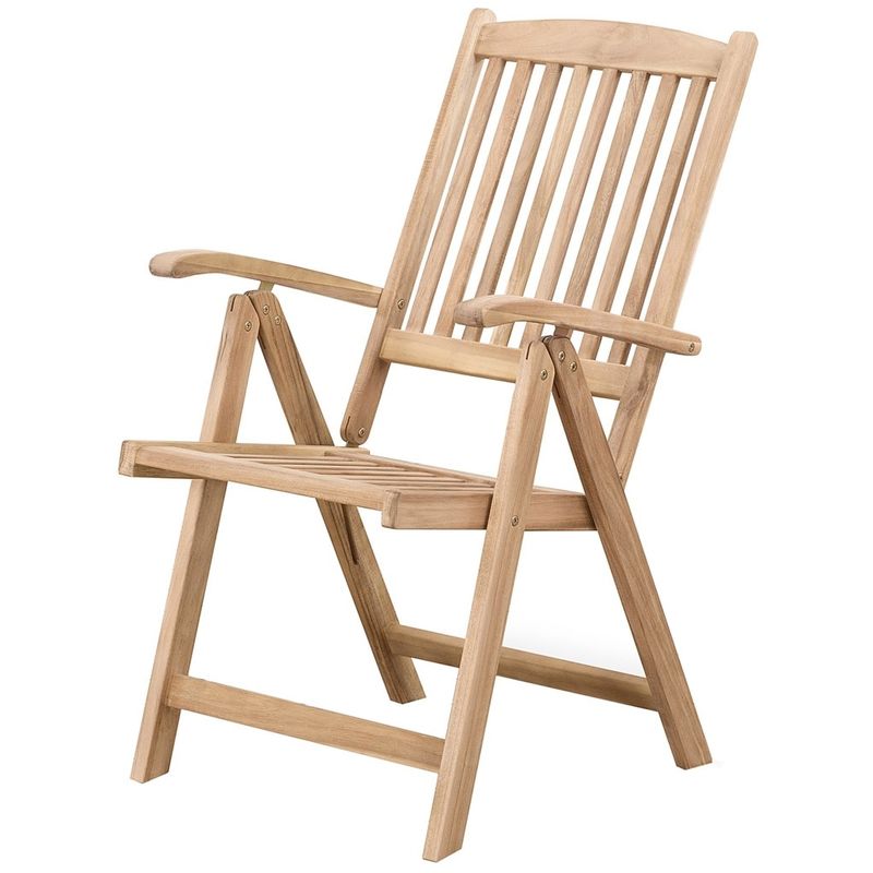 Chaise de jardin inclinable en bois - Riviera - BELIANI