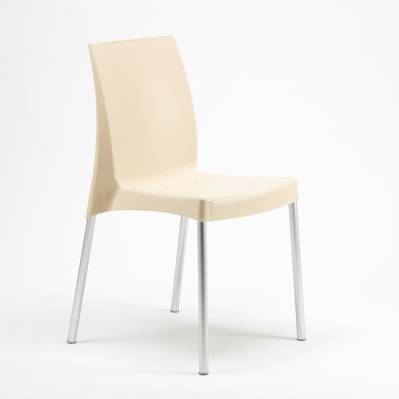 Chaise plastique pour bar cafè BOULEVARD Grand Soleil italienne | Blanc cassé Chaise plastique pour bar cafè BOULEVARD Grand Soleil italienne | Blanc cassé