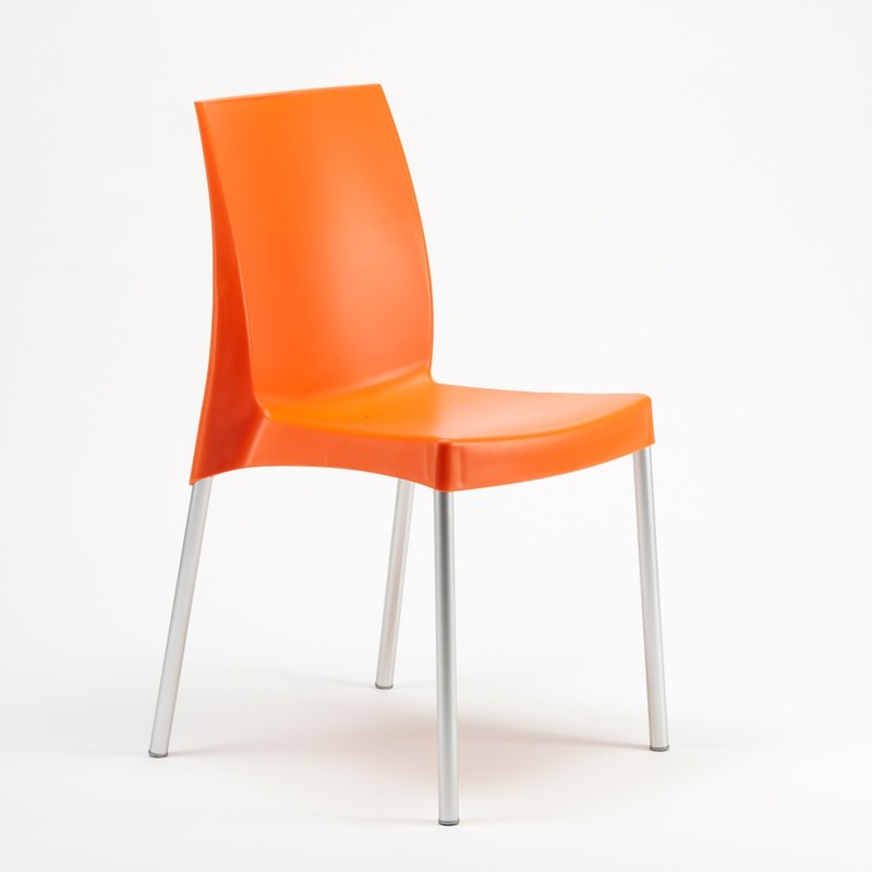 Chaise plastique pour bar cafè BOULEVARD Grand Soleil italienne | Orange