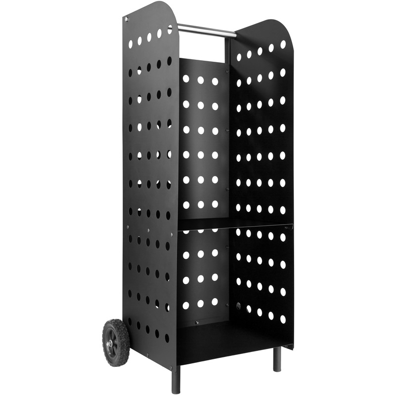 Chariot à bûches, Chariot à bois, Panier en métal, Porte et Range bûche sur roulette - TECTAKE Chariot à bûches, Chariot à bois, Panier en métal, Porte et Range bûche sur roulette - TECTAKE