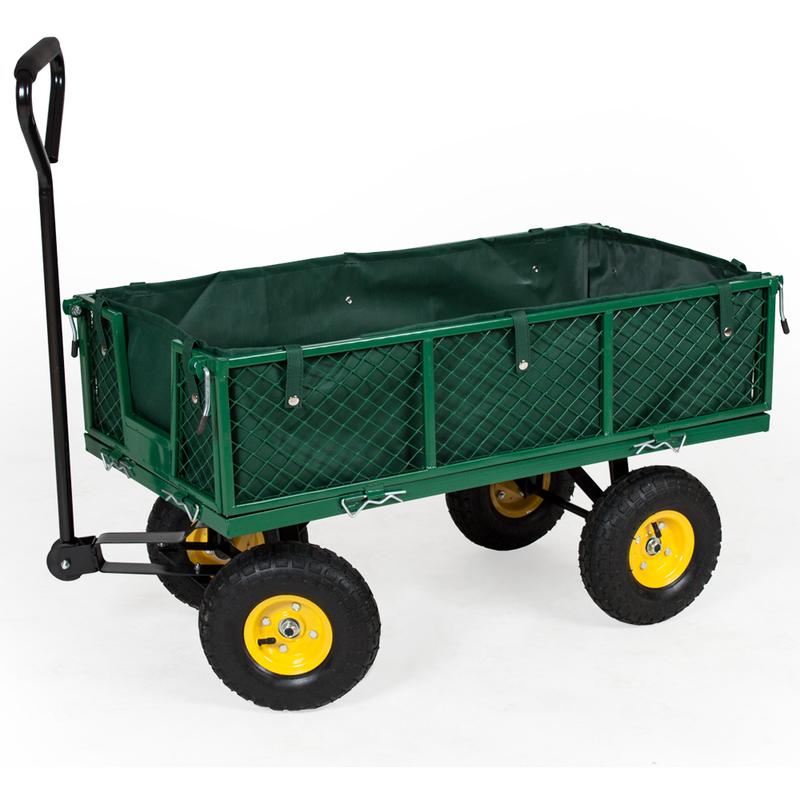 Chariot de Jardin, Remorque à Main, Bâche - TECTAKE Chariot de Jardin, Remorque à Main, Bâche - TECTAKE