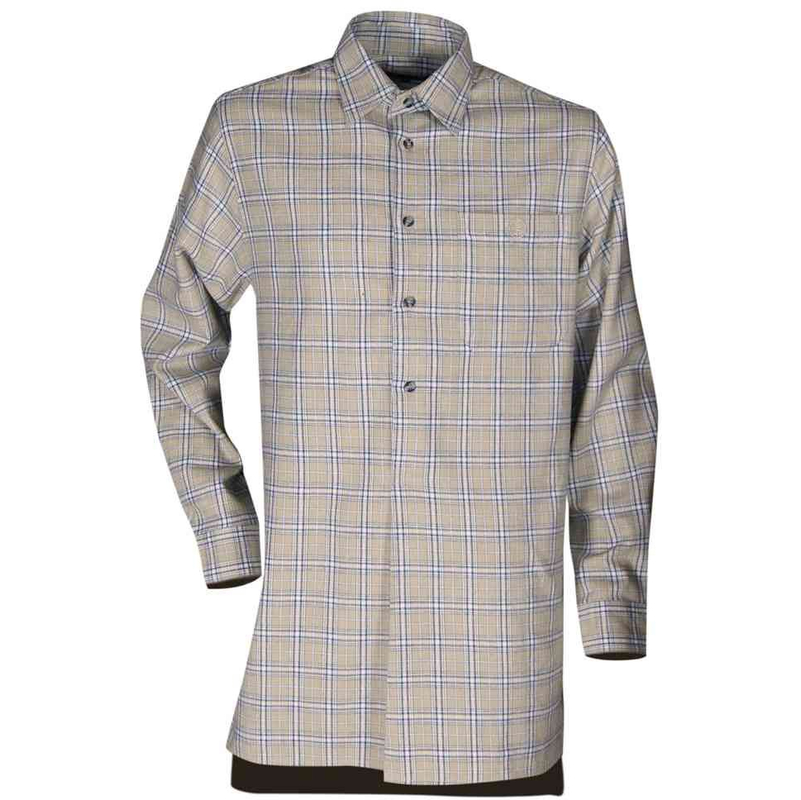 Chemise Fermée Longs Pans en flanelle VOSGES de LMA Beige 3XL