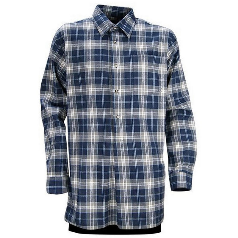 Chemise Fermée Longs Pans en flanelle VOSGES de LMA Bleu S