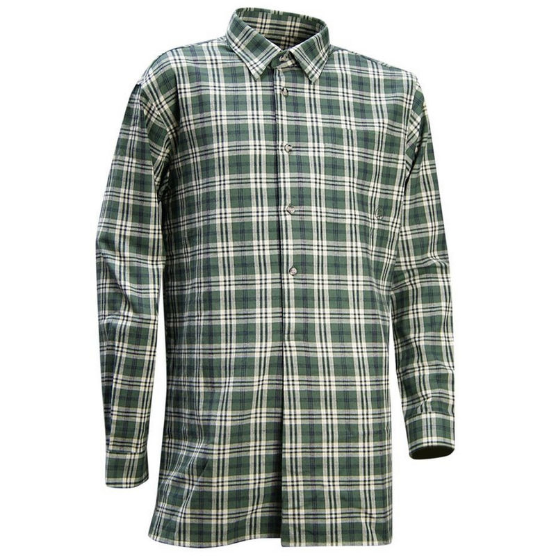 Chemise Fermée Longs Pans en flanelle VOSGES de LMA Vert Foncé 4XL