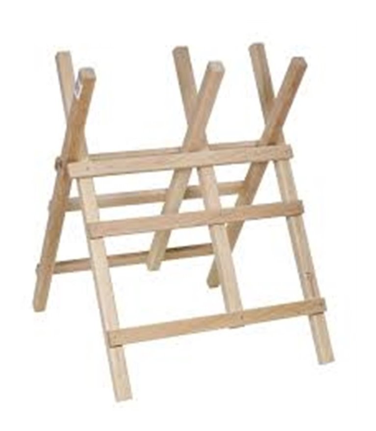 Chevalet bois pour sciage H.90cm , larg.63cm , section 40x35mm avec chaine - RIBIMEX Chevalet bois pour sciage H.90cm , larg.63cm , section 40x35mm avec chaine - RIBIMEX