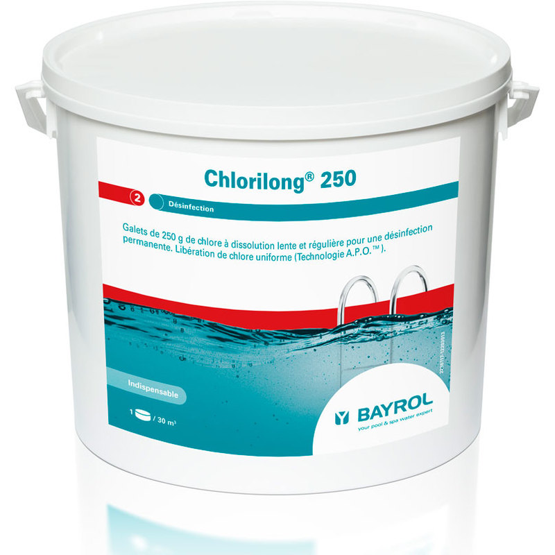 Chlore galets BAYROL 10Kg Chlorilong 250