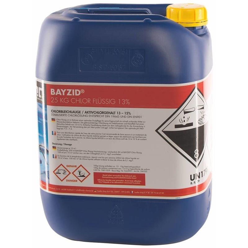 Bayzid® Chlore liquide 48° 4 x 25 kg (80 L) - HöFER CHEMIE