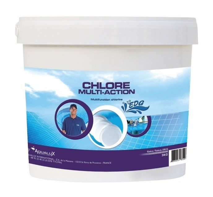 Chlore piscine multiactions seau 5 kg - SéLECTION BRICO-TRAVO