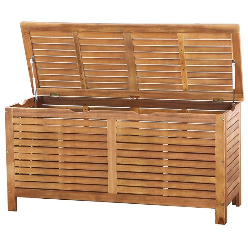 Coffre en bois - coffre à coussins de jardin - Riviera - BELIANI