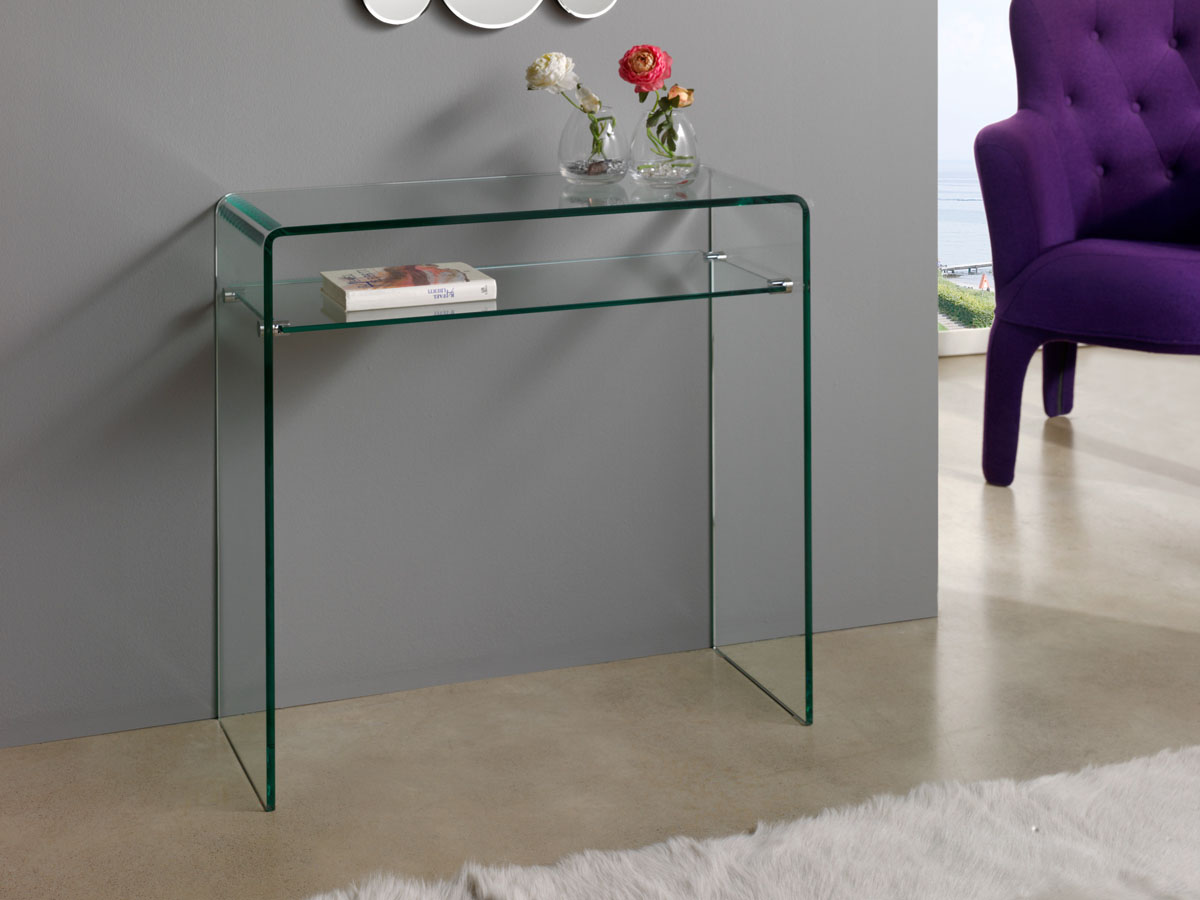 Console verre Gary - 80 x 30 x 76 cm
