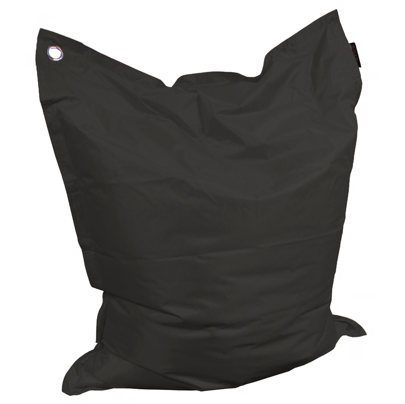 Grand coussin uni Maxi - Noir - COTTON WOOD