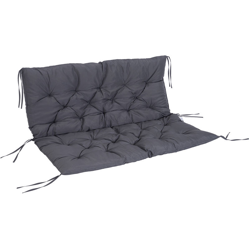 Coussin matelas assise dossier pour banc de jardin balancelle canapé 2 places grand confort 120 x 110 x 12 cm gris neuf 40 - OUTSUNNY Coussin matelas assise dossier pour banc de jardin balancelle canapé 2 places grand confort 120 x 110 x 12 cm gris neuf 40 - OUTSUNNY