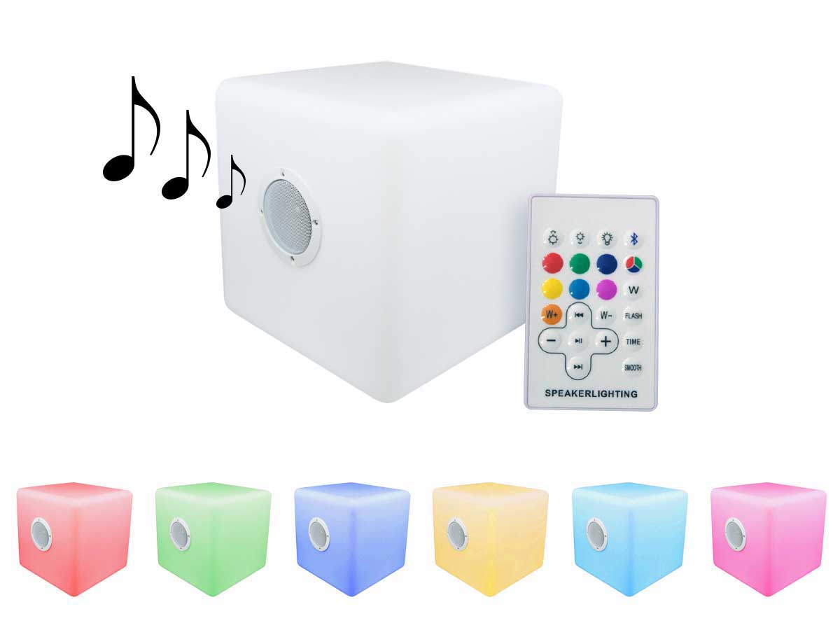 Eclairage LED sonore Bluetooth de jardin Cuba 1 - 40 x 40 cm