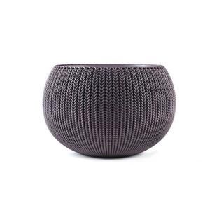 Pot de fleur aspect tricot 36cm - Violet