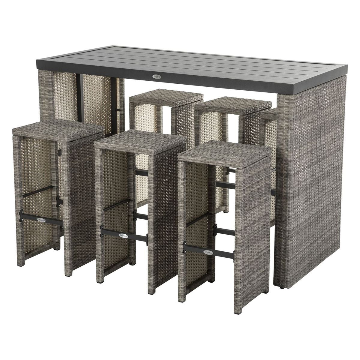Ensemble Table Haute Et Chaises Tasmania - 6 Personnes