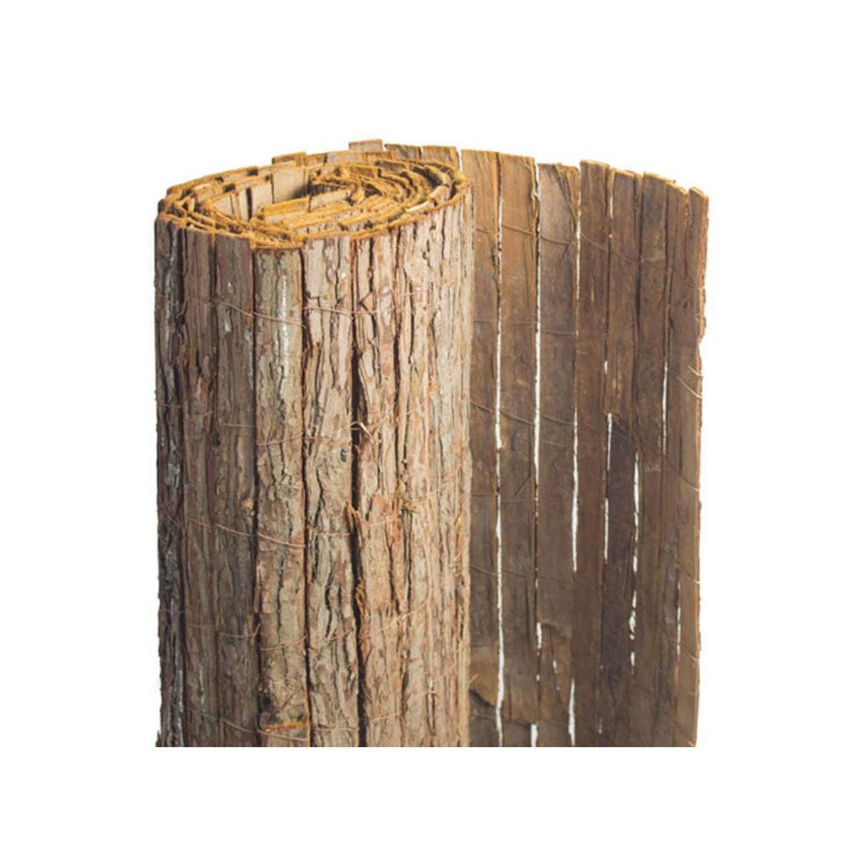 Brise vue en écorces de pin naturel - 2 rouleaux de 1 x 5 m