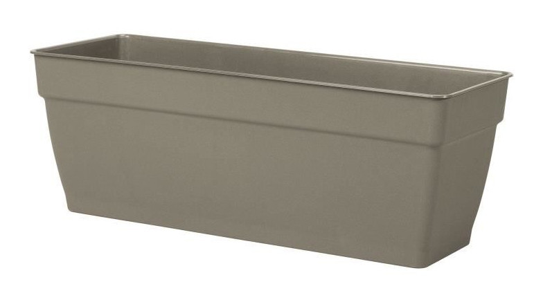DEROMA Jardiniere Ninféa a réserve d'eau - 50 x 17,6 x 17,4 cm - 10,5 L - Taupe