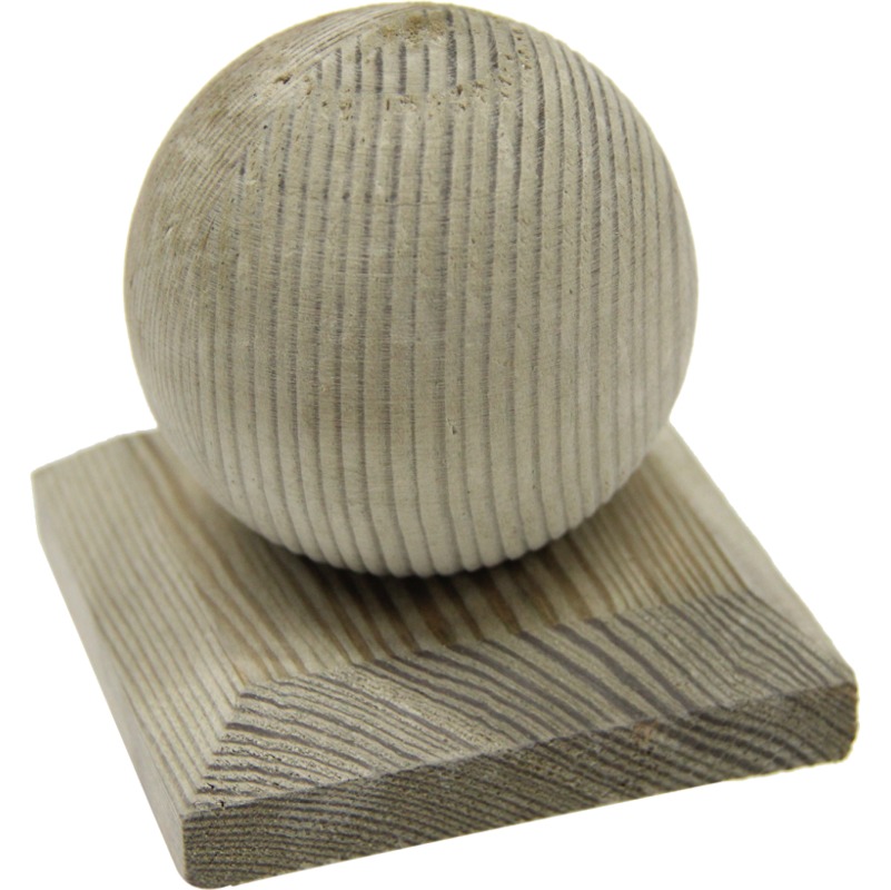 DESSUS POTEAU BOULE BOIS 7X7 - WINOX
