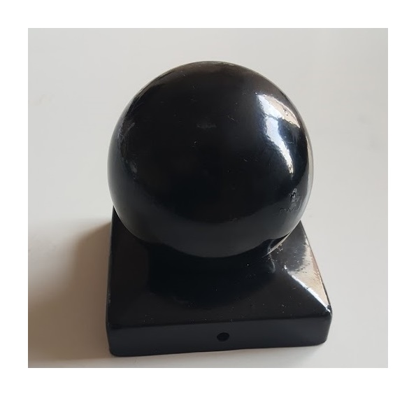 DESSUS POTEAU BOULE GALVA NOIR 9x9 - WINOX