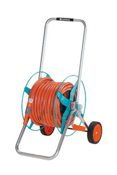 Dévidoir métal sur roues équipé GARDENA 2677-26