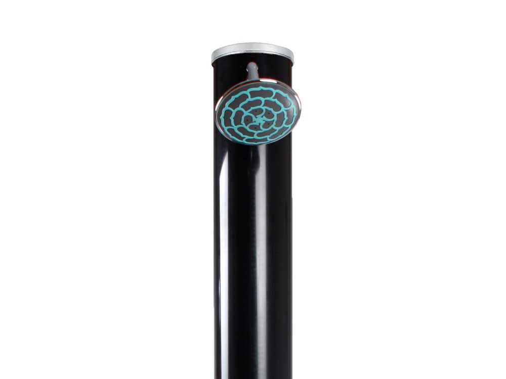 Douche solaire ronde PVC noire - 35L