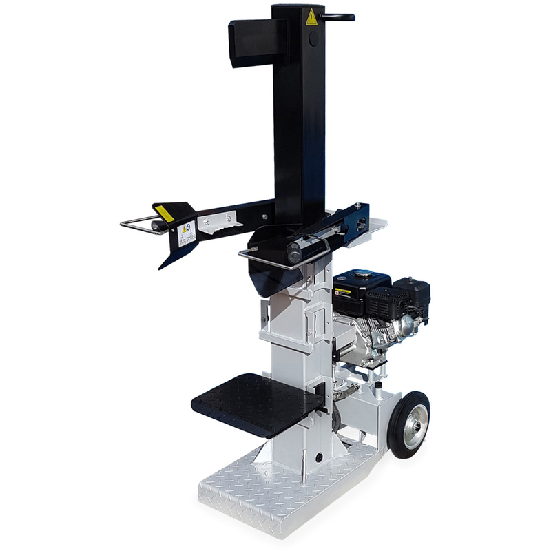 10 T Fendeur de bûche thermique (6,5 CV 4-temps Moteur à essence, 135 cm Longueur de bûche max., 40 cm Diamétre du bois max., vorizontal, Table