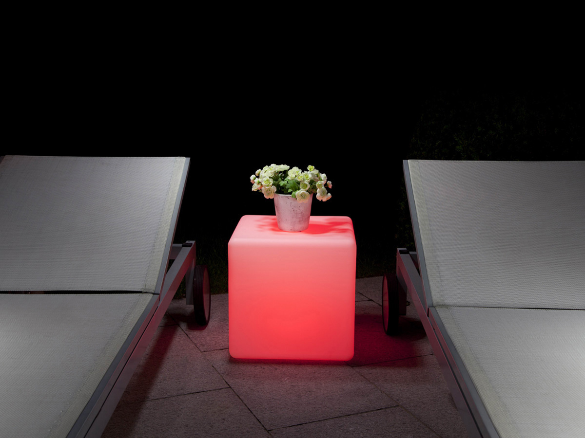 Cube lumineux Cuba - Led multicolore - 40 x 40 x 40 cm