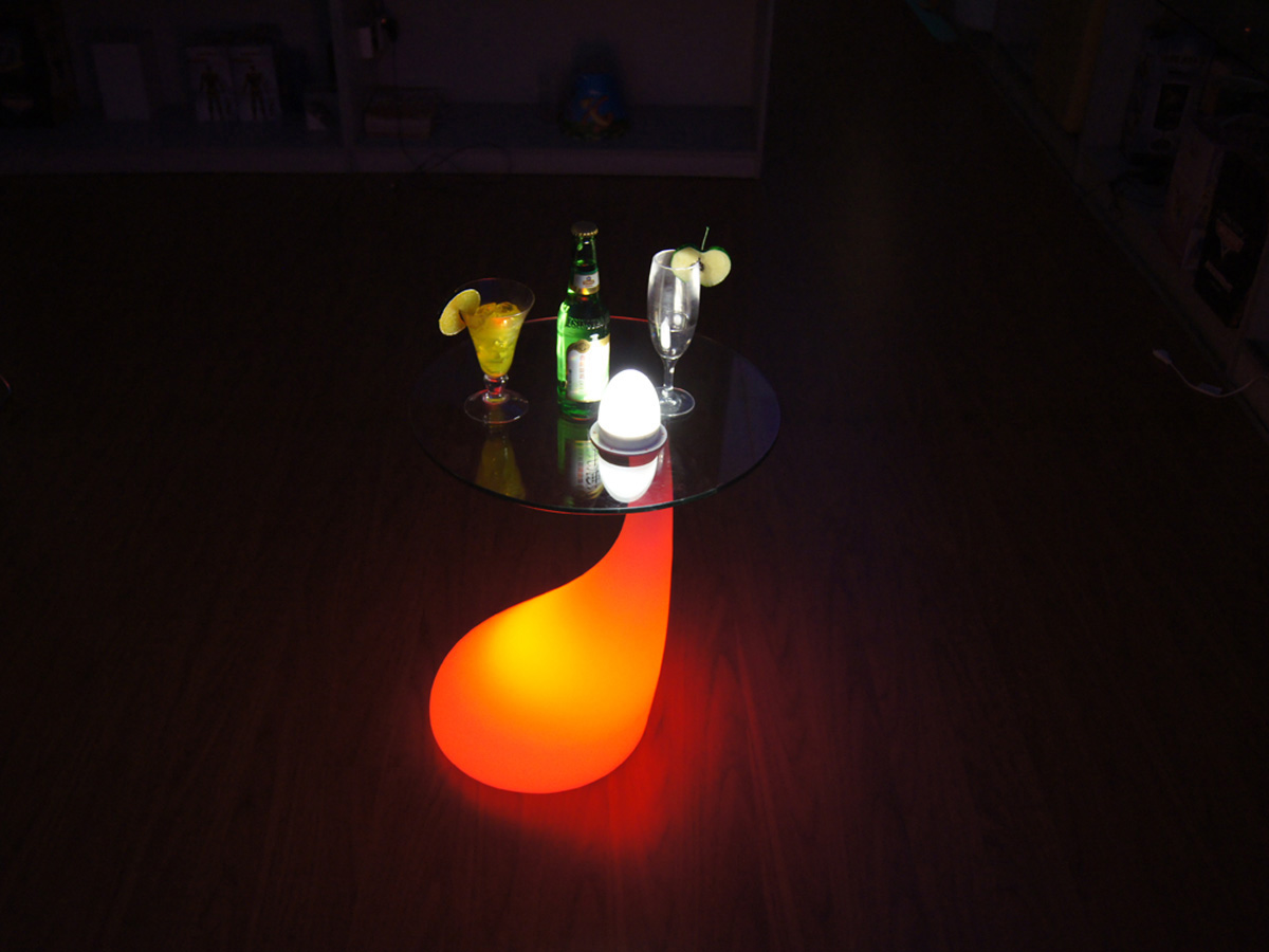 Table basse lumineuse Milan - Led multicolore - 39 x 39 x 53 cm