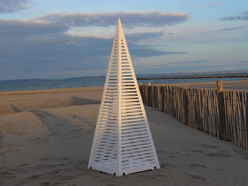 Luminaire Lumière horizontale - 140 x 50 x 50 cm - Blanc