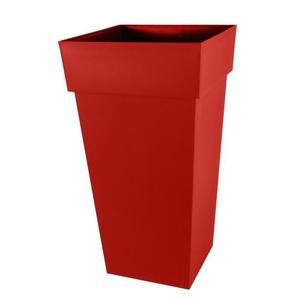 EDA  Pot XXL carré Toscane - Contenance 98l - Rouge rubis