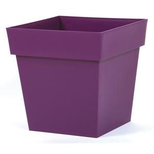 EDA Pot carré Toscane 39cm - Contenance 38L - Prune