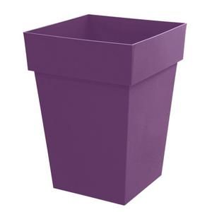 EDA Pot mi-haut carré Toscane 39cm - Contenance 51L - Prune